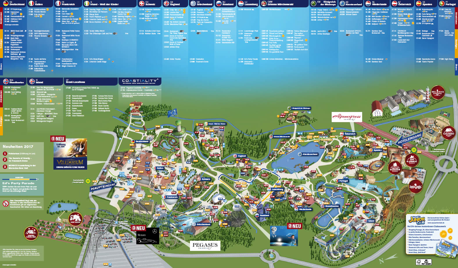 Parkmaps / Parkplan / Plattegrond - Europa-Park | Freizeitpark-Welt.de