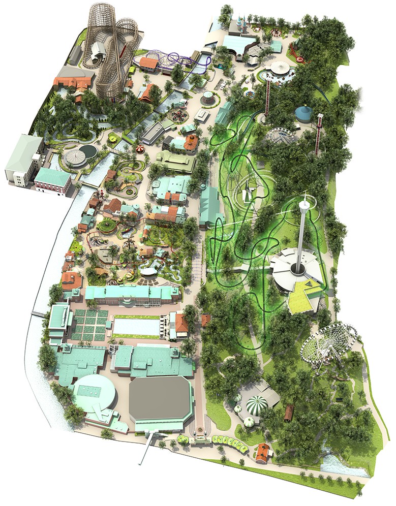 Parkmaps / Parkplan / Plattegrond - Liseberg | Freizeitpark-Welt.de