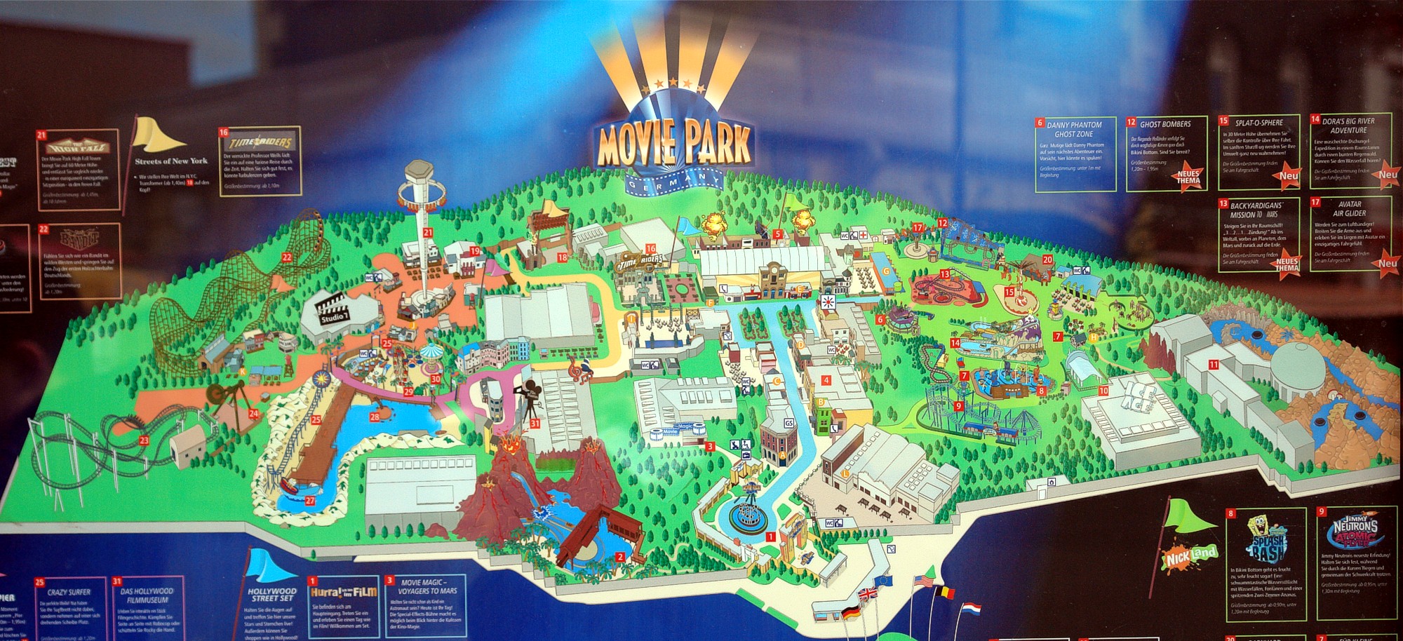 Parkmap 2008 - Movie Park Germany - Freizeitpark-Welt.de