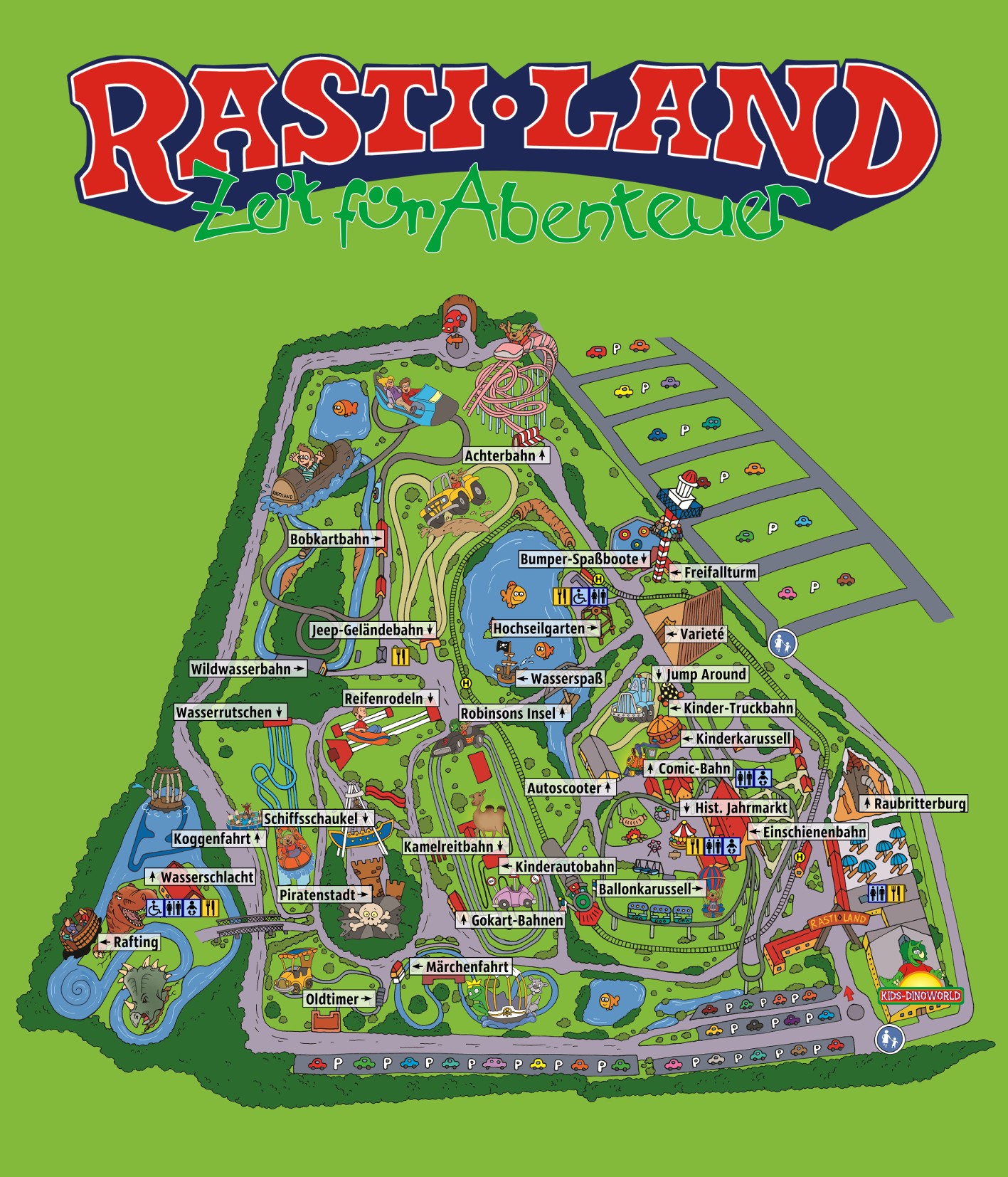 Parkmaps / Parkplan RastiLand FreizeitparkWelt.de