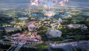 Gesamtansicht des neuen Epcot, das Gäste ab 2022 erleben können