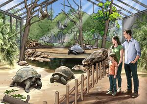 Spatenstich für neues Riesenschildkrötenhaus im Erlebnis-Zoo Hannover