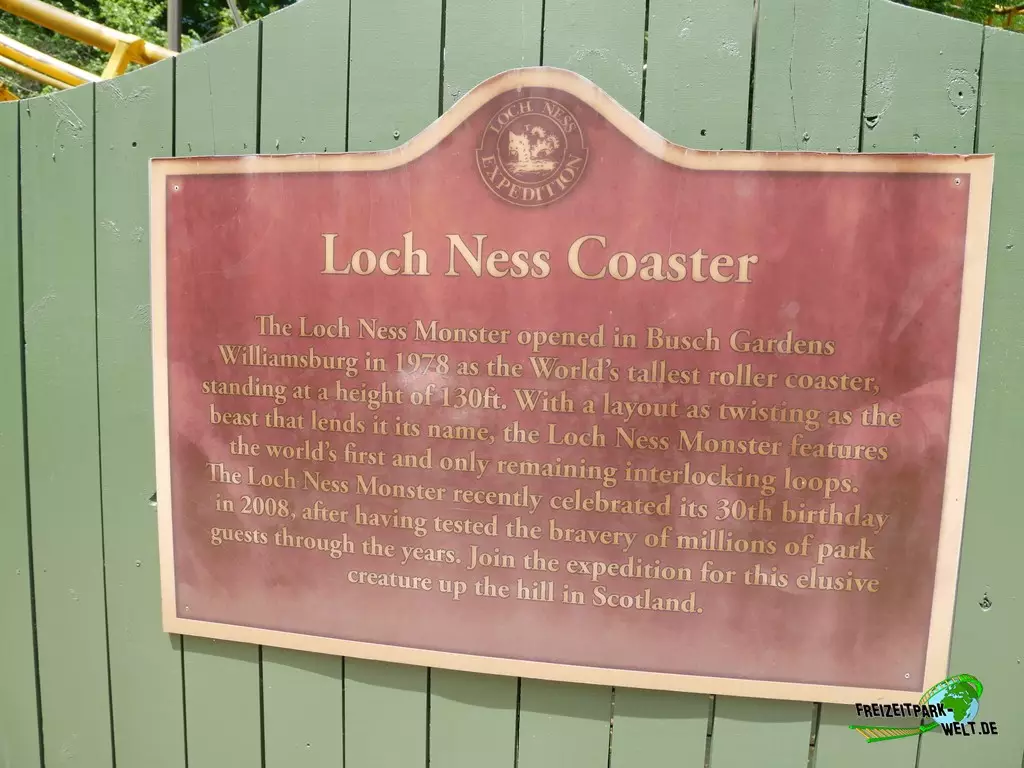 Loch Ness Monster im Busch Gardens Williamsburg - 2022