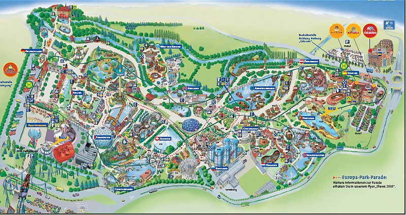 Parkmaps Parkplan Plattegrond Europa Park Freizeitpark Welt de