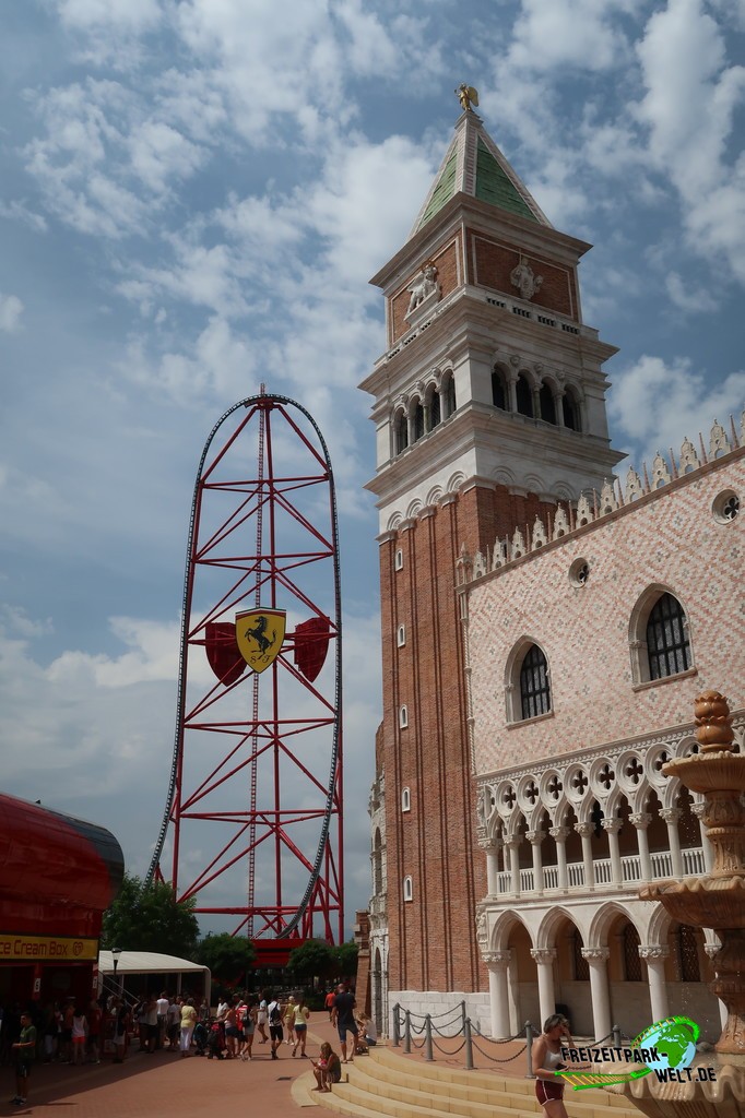 Red Force im Ferrari Land - 2018: Highlight im Ferrariland: Der 112m hohe Launched Coaster Red Force