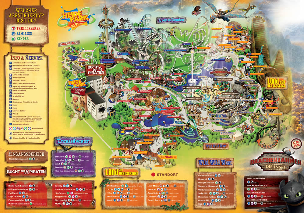 Parkmaps / Parkplan / Plattegrond - Heide Park Resort | Freizeitpark