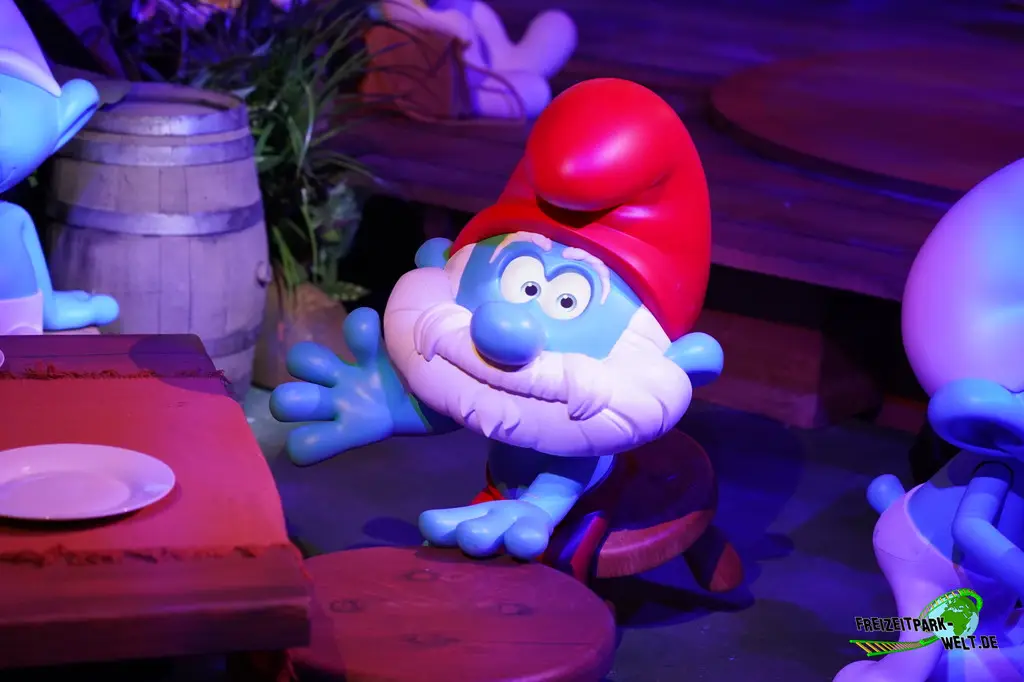 Die Schlümpfe Abenteuer im Plopsaland Deutschland - 2026: Die Augen bewegen sich in den Szenen und vermitteln ein realistisches Feeling