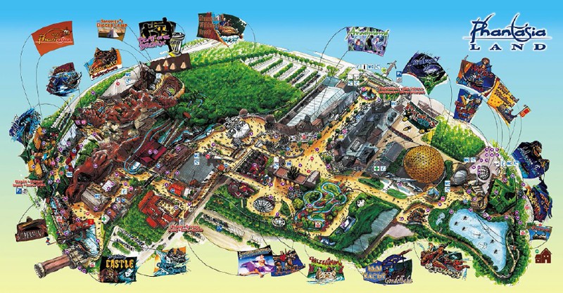 Parkmaps / Parkplan / Plattegrond - Phantasialand | Freizeitpark-Welt.de