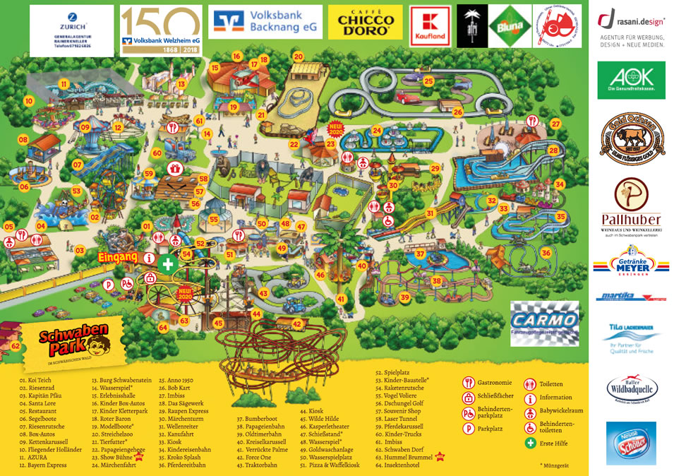 Parkmaps / Parkplan / Plattegrond Schwaben Park