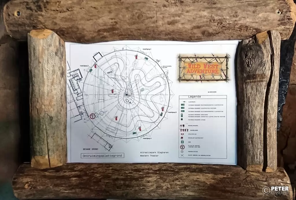 Wild West Adventure im Attractiepark Slagharen - 2017: Streckenverlauf der Indoor-Themenfahrt