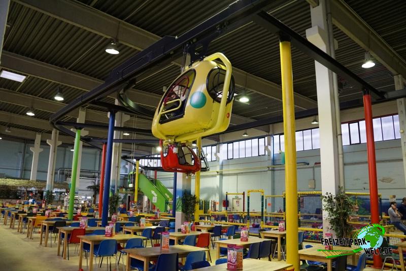 Indoor Monorail in der Monkey-Town Dortmund - 2015: Highlight in der Monkey Town ist eine Hänge-Tretbahn