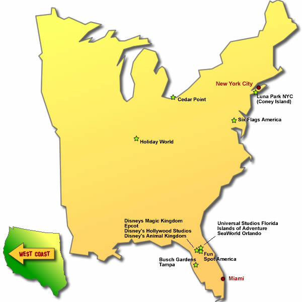 Freizeitparks in den USA (East Coast)