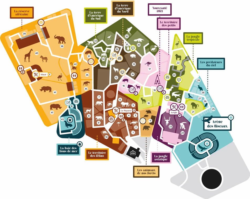 Parkmaps Parkplan Plattegrond Zoo D Amneville Freizeitpark Welt de